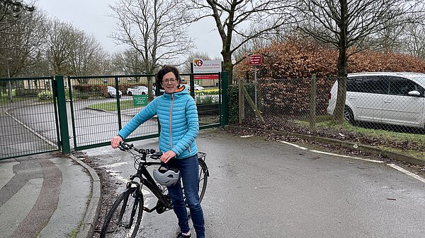 Anne with bike
