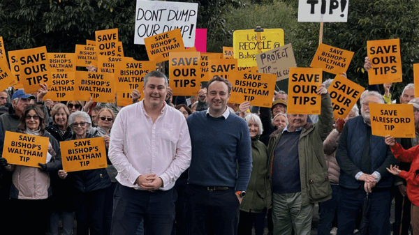 Bishop's Waltham tip protest