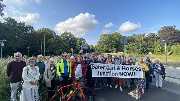 Protest at the Cart & Horses Junction