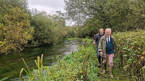 Danny walking the River Itchen