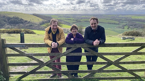 Danny, Jerry and Viv in South Downs