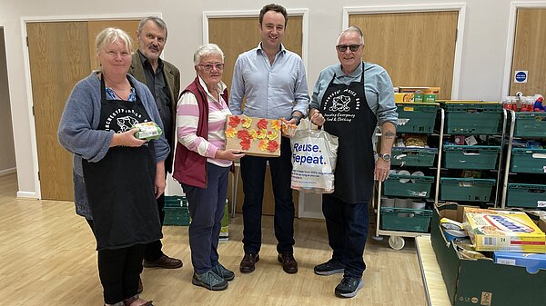 Danny, Russell and Margot at the foodbank