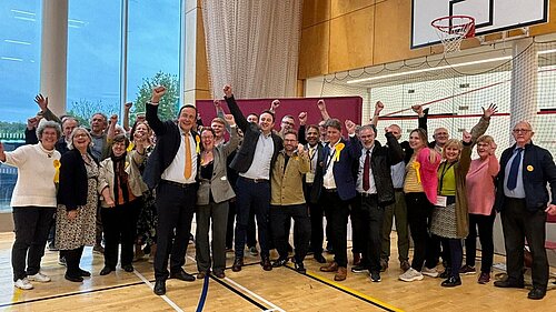 Lib Dem team at the count